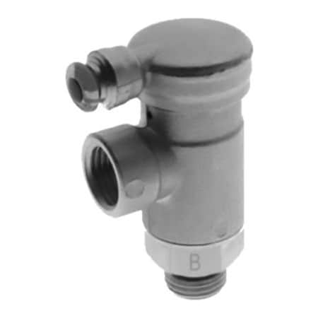 Alpha Technologies Aignep USA Needle Valve 8mm Tube x 1/4" Metal Release Collet Flow In Screw Adjustment 57920-8-1/4